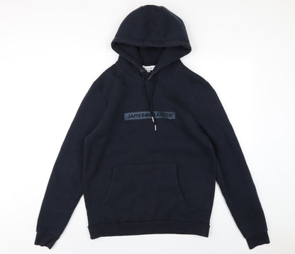 Mens UK Size M Jameson Carter Blue Pullover Hoodie