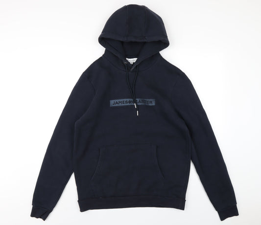Mens UK Size M Jameson Carter Blue Pullover Hoodie