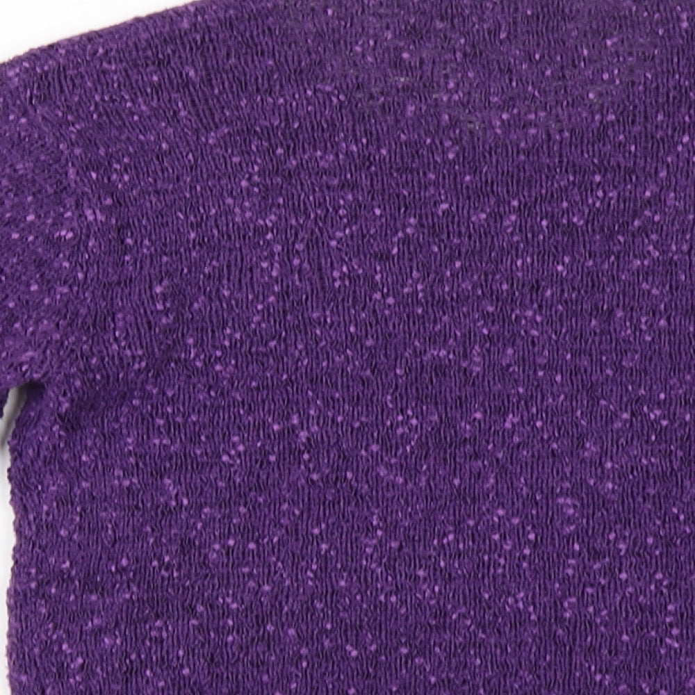 Autonomy Womens Purple Round Neck Polyester Pullover Jumper Size M