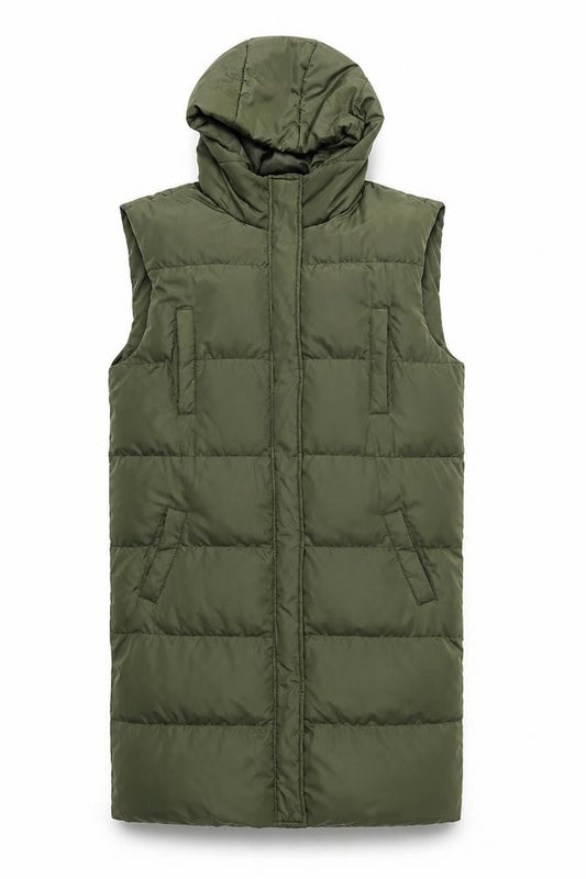 Missguided Womens Green Gilet Coat Size 6 Zip