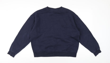 Womens UK Size S Pull&Bear Blue Pullover Sweatshirt
