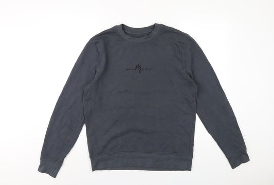 Mens UK Size S River Island Grey Pullover Sweatshirt