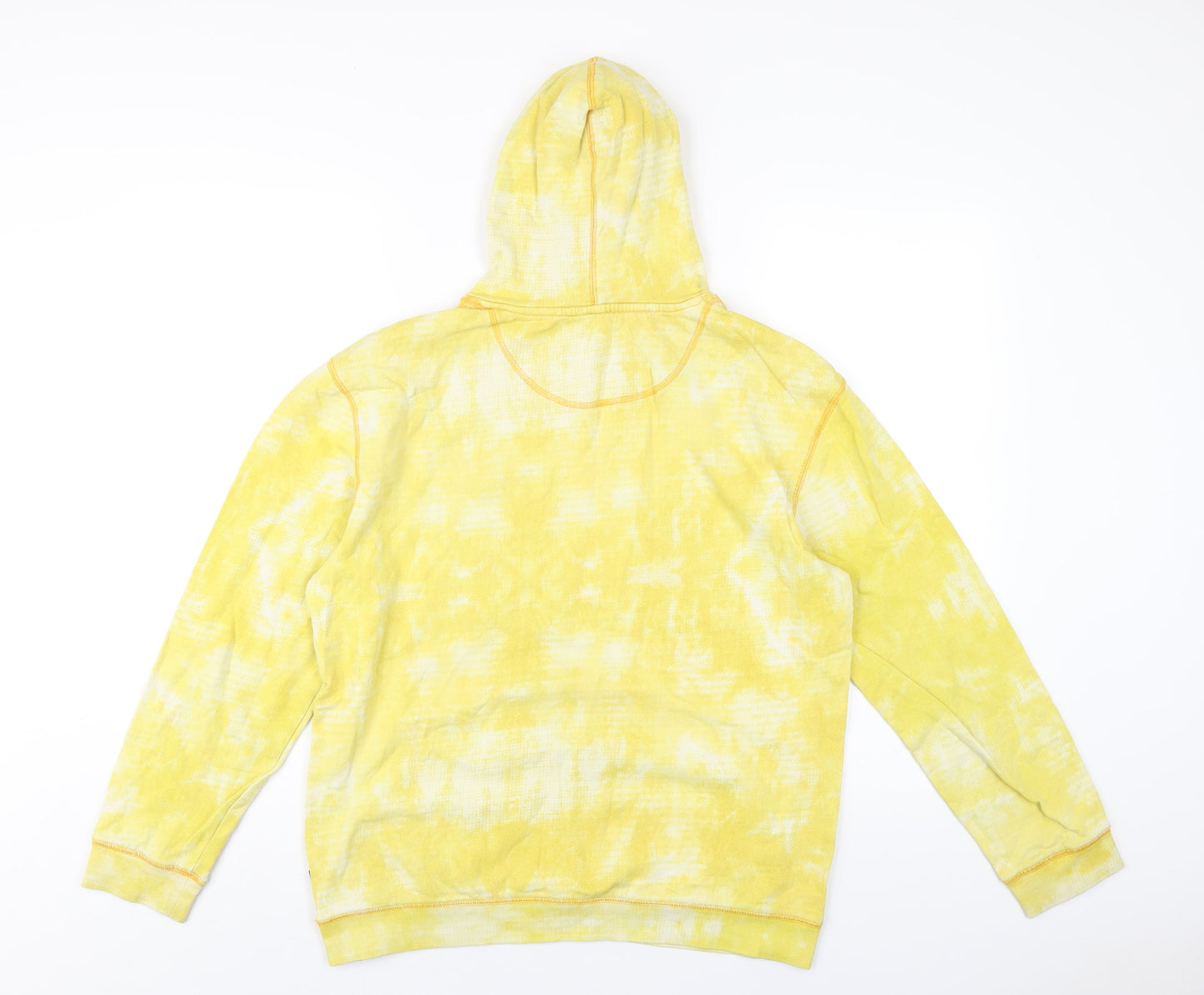 Distruct Mens Yellow Cotton Pullover Hoodie Size S