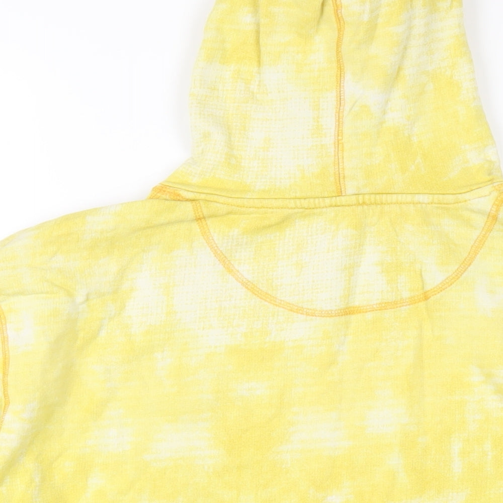 Distruct Mens Yellow Cotton Pullover Hoodie Size S
