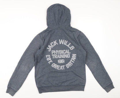 Womens UK Size 12 Jack Wills Blue Pullover Hoodie