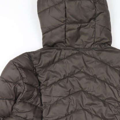 Principles Womens Brown Quilted Coat Size 12 Zip