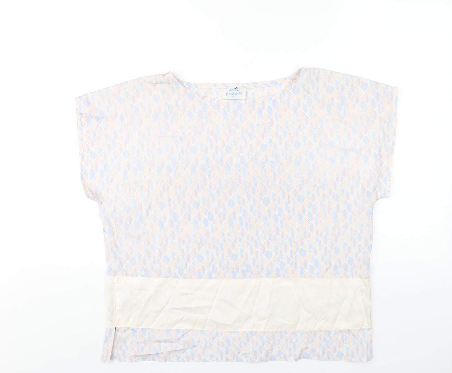 Womens UK Size 14 Wallis Multicoloured Basic T-Shirt