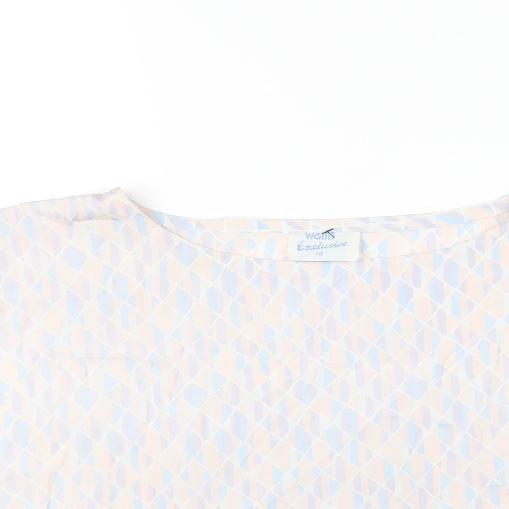 Womens UK Size 14 Wallis Multicoloured Basic T-Shirt