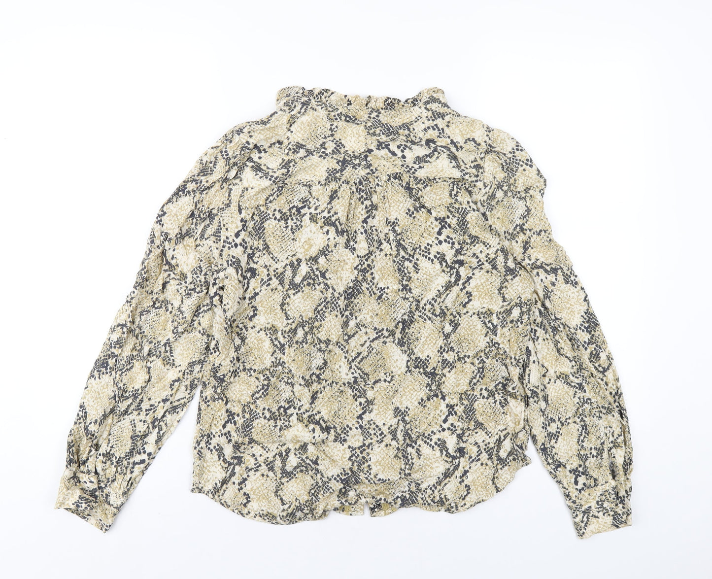 Womens UK Size 10 Marks and Spencer Beige Basic Blouse