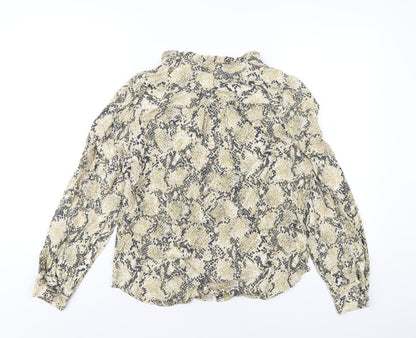 Womens UK Size 10 Marks and Spencer Beige Basic Blouse