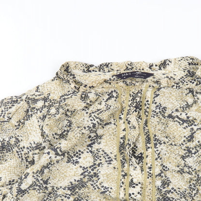 Womens UK Size 10 Marks and Spencer Beige Basic Blouse