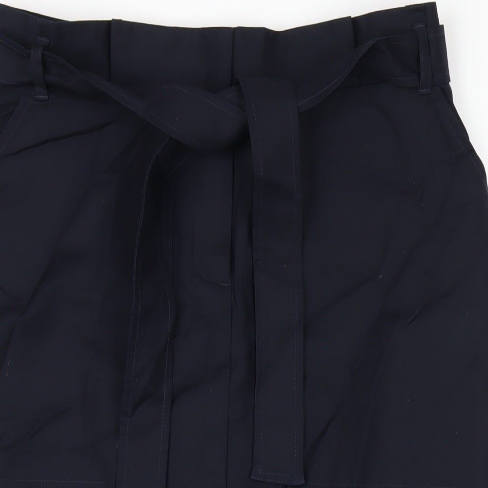 Autograph Womens Blue Cotton Straight & Pencil Skirt Size 12 Zip