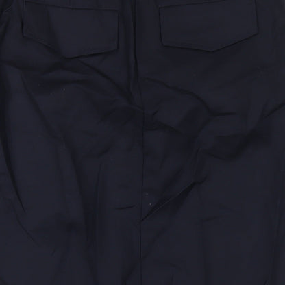 Autograph Womens Blue Cotton Straight & Pencil Skirt Size 12 Zip