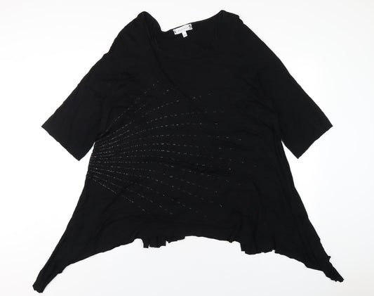 Womens UK Size 22 Deane & White Black Basic T-Shirt