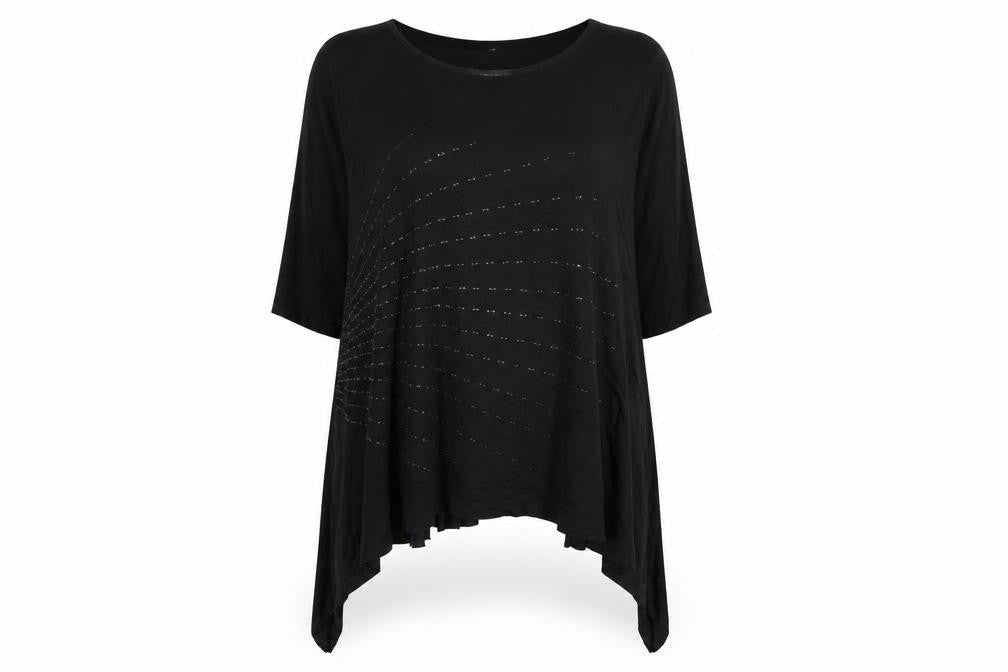 Womens UK Size 22 Deane & White Black Basic T-Shirt
