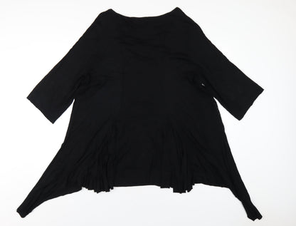 Womens UK Size 22 Deane & White Black Basic T-Shirt
