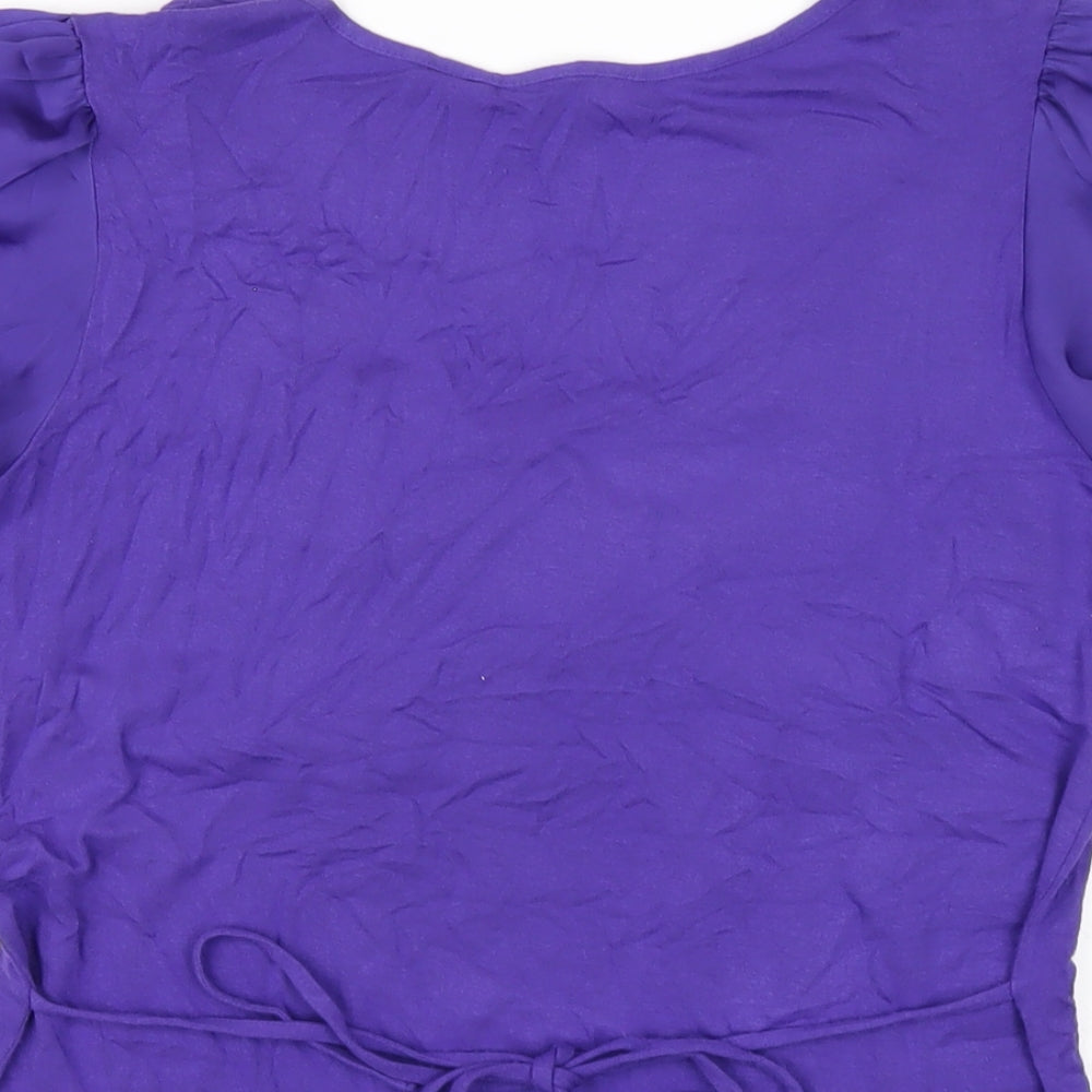 Womens UK Size 10 David Emanuel Purple Basic T-Shirt