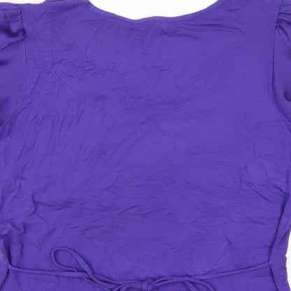 Womens UK Size 10 David Emanuel Purple Basic T-Shirt