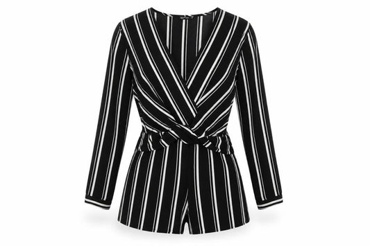 Womens UK Size 10 Boohoo One-Piece Black Playsuit
