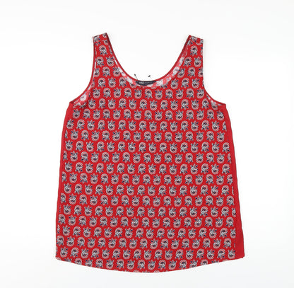 Womens UK Size 12 Marks and Spencer Red Basic Tank
