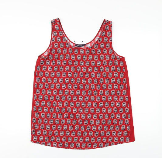 Womens UK Size 12 Marks and Spencer Red Basic Tank