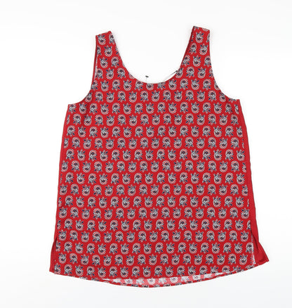 Womens UK Size 12 Marks and Spencer Red Basic Tank