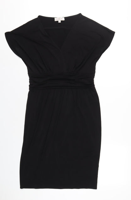 Bravissimo Womens Black Polyester Bodycon Size 14 V-Neck Pullover