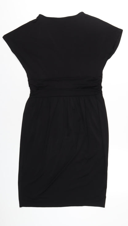 Bravissimo Womens Black Polyester Bodycon Size 14 V-Neck Pullover