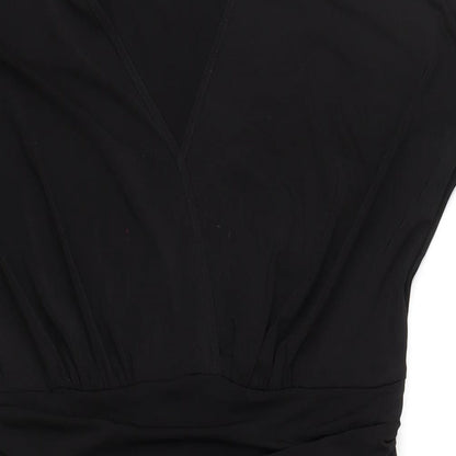 Bravissimo Womens Black Polyester Bodycon Size 14 V-Neck Pullover