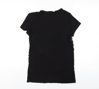 Womens UK Size 10 NEXT Black Basic T-Shirt