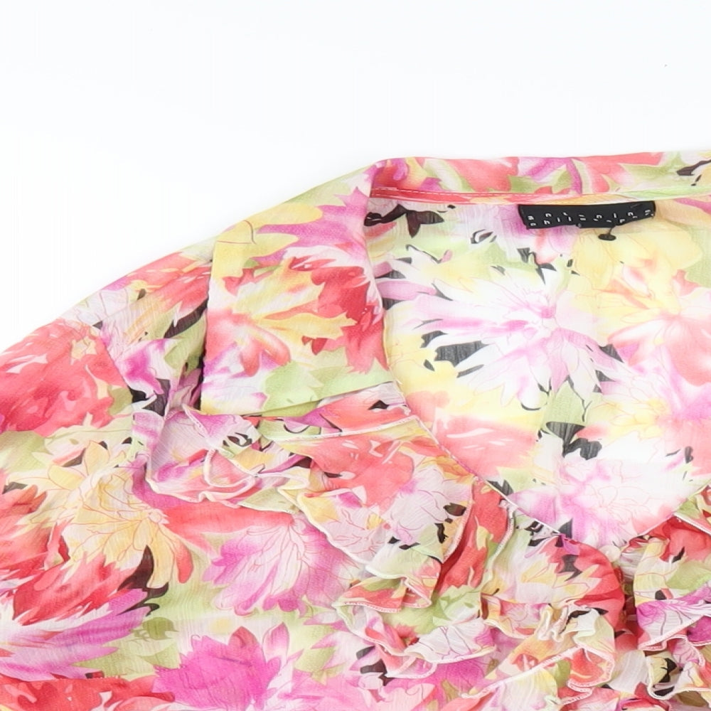 Womens UK Size 12 Antonino Philosophy Multicoloured Basic Blouse