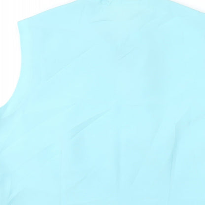 Lakeland Womens Blue Polyester Basic Blouse Size 12 Round Neck