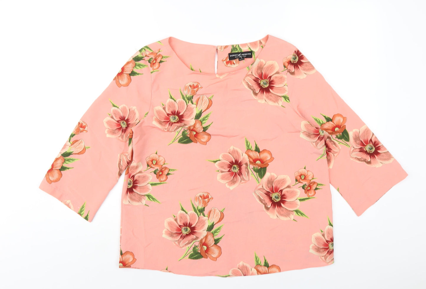 Womens UK Size 14 Dorothy Perkins Pink Basic T-Shirt