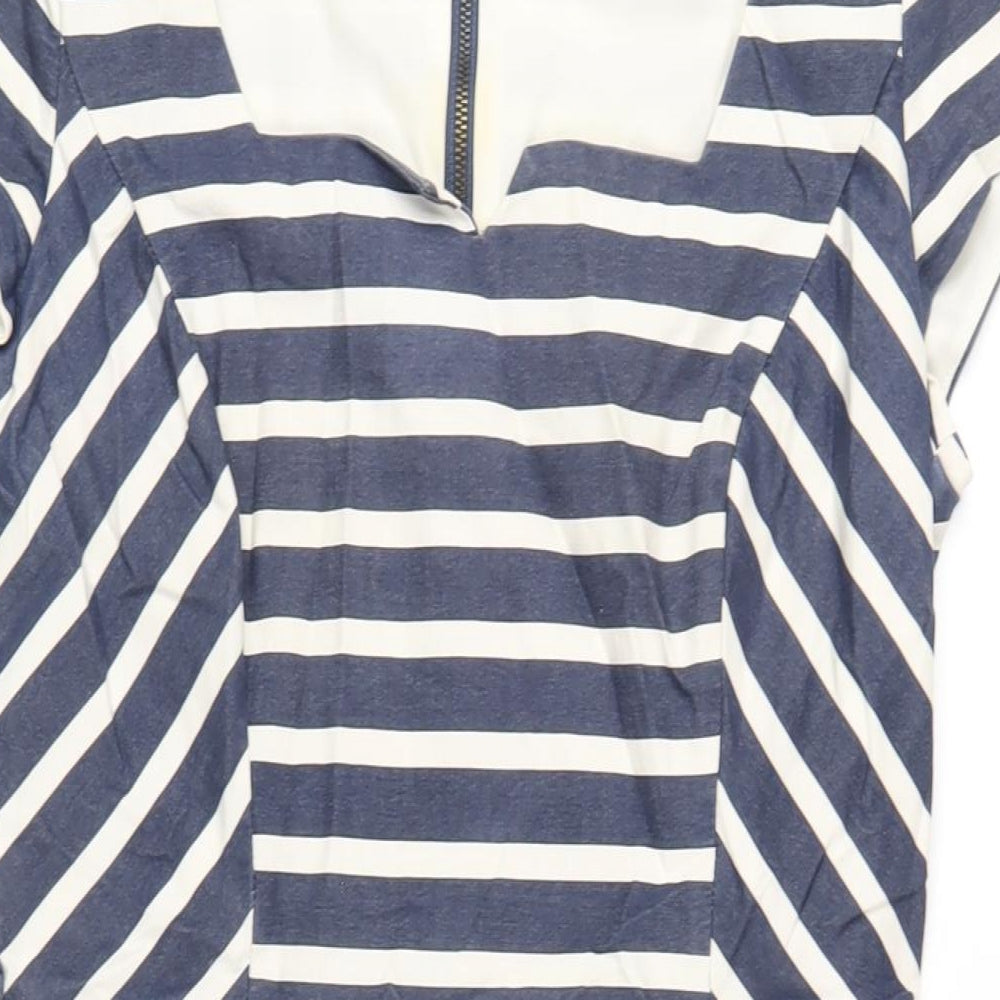 Phase Eight Womens Silver Cotton Ball Gown Size 12 Scoop Neck Zip