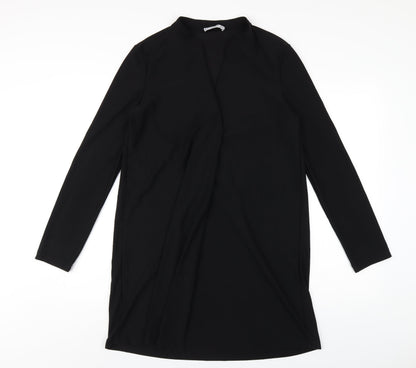 Mango Womens Black Polyester A-Line Size M V-Neck Pullover