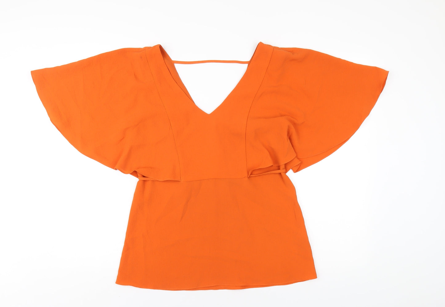 Womens UK Size 8 Julien Macdonald Orange Basic Blouse