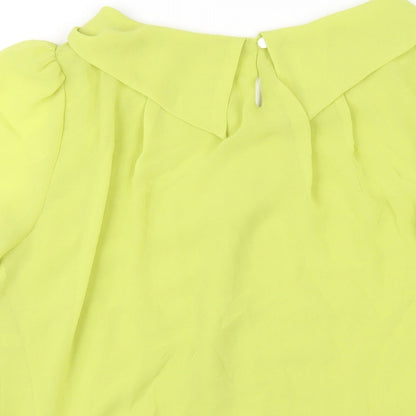 Roman Womens Green Polyester Basic T-Shirt Size 14 Round Neck