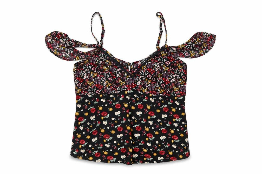 Womens UK Size 8 Miss Selfridge Black Camisole T-Shirt