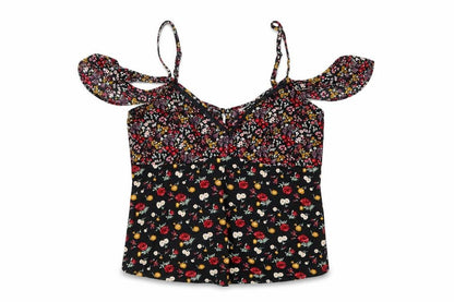 Womens UK Size 8 Miss Selfridge Black Camisole T-Shirt