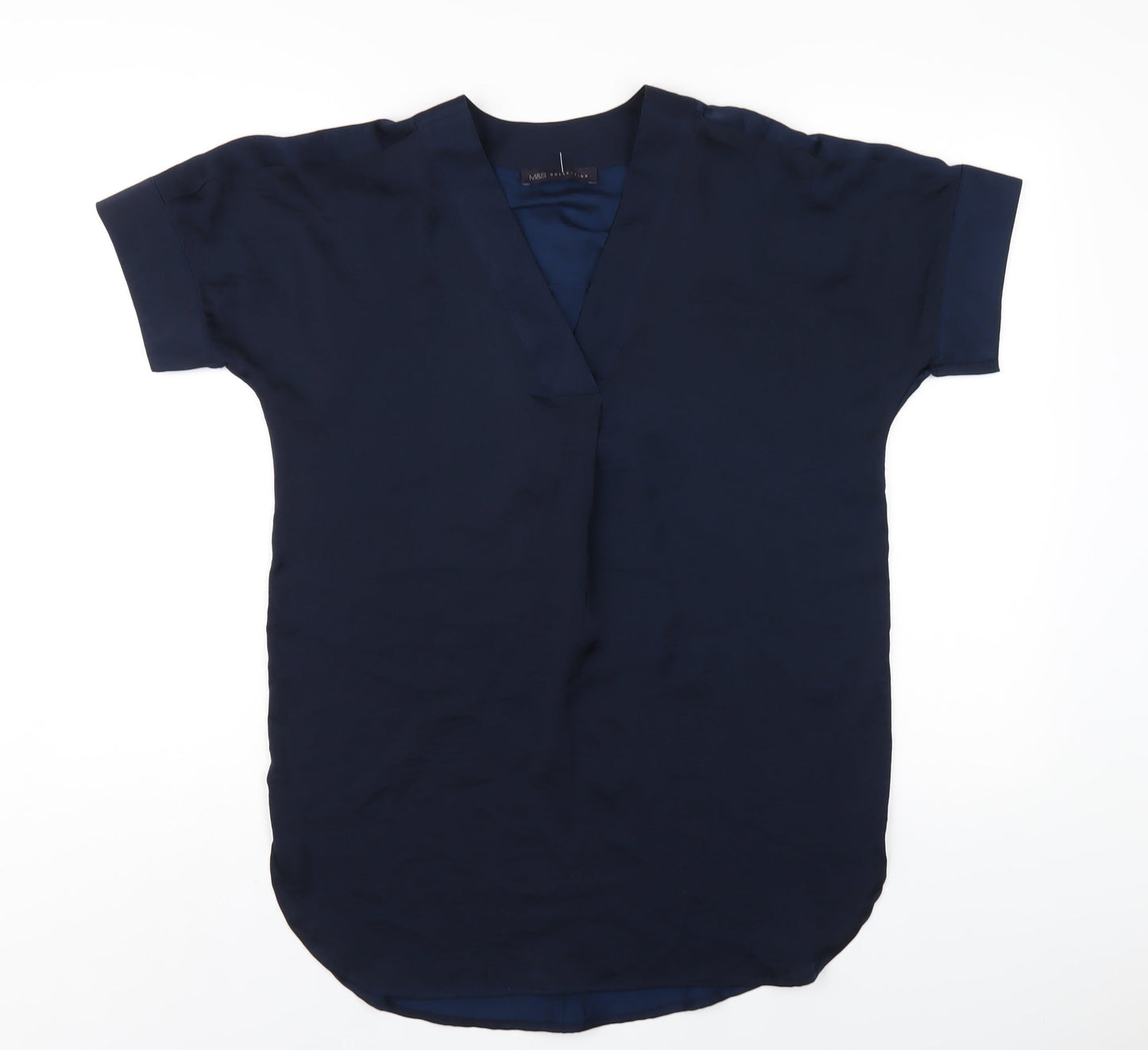 Womens UK Size 6 Marks and Spencer Blue Basic Blouse