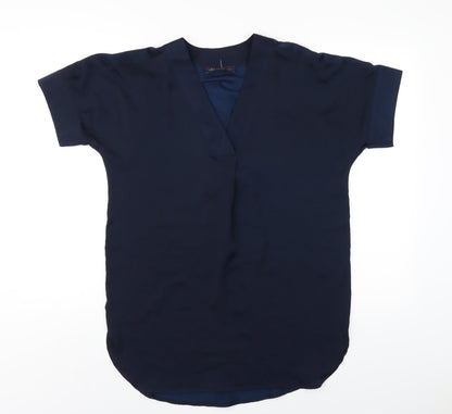 Womens UK Size 6 Marks and Spencer Blue Basic Blouse