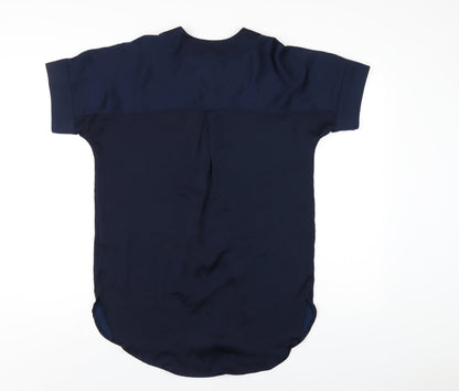 Womens UK Size 6 Marks and Spencer Blue Basic Blouse