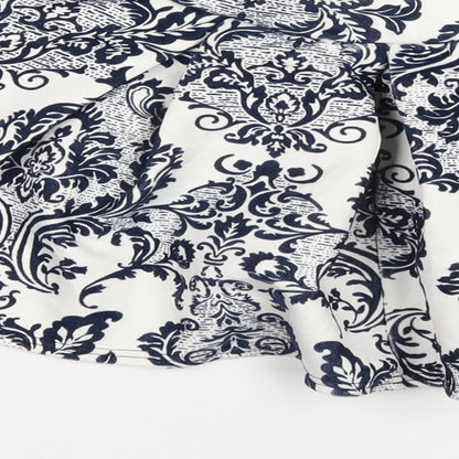 Boohoo Womens Blue Geometric Polyester Skater Skirt Size 10