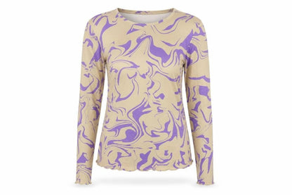 Womens UK Size S Monki Beige Basic T-Shirt