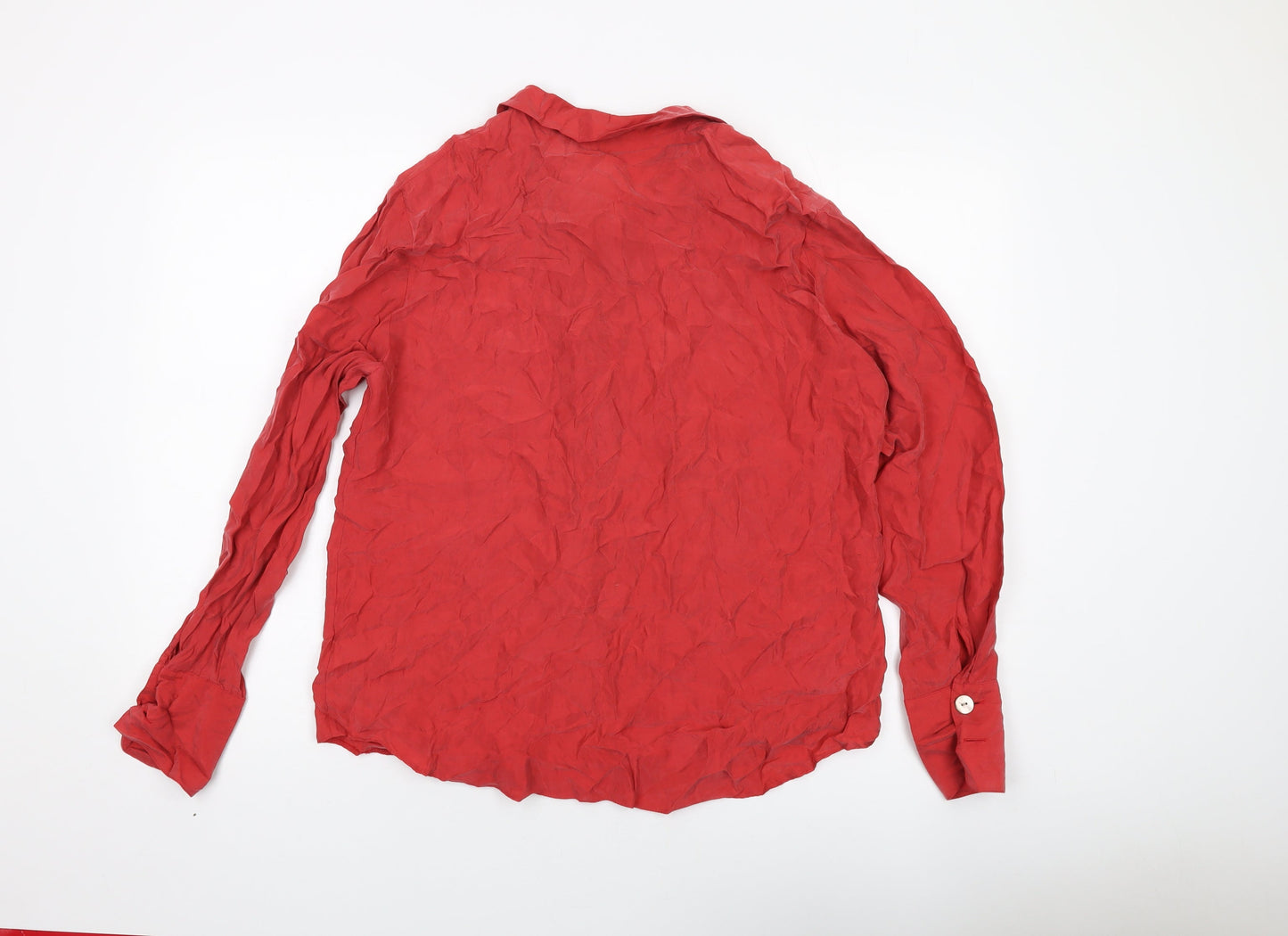 Womens UK Size 14 Marks and Spencer Red Basic Blouse