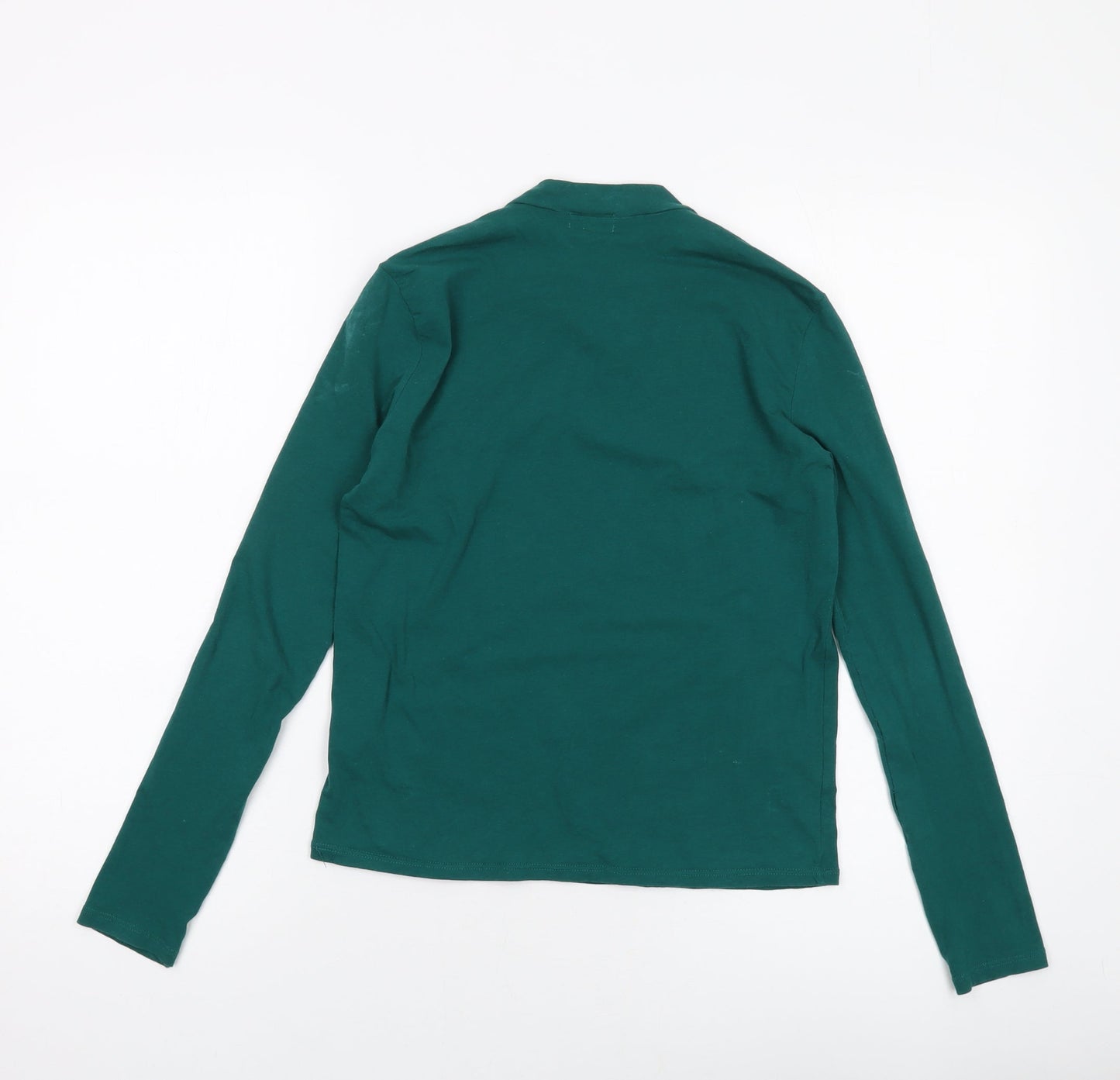 Womens UK Size 10 River Island Green Basic T-Shirt