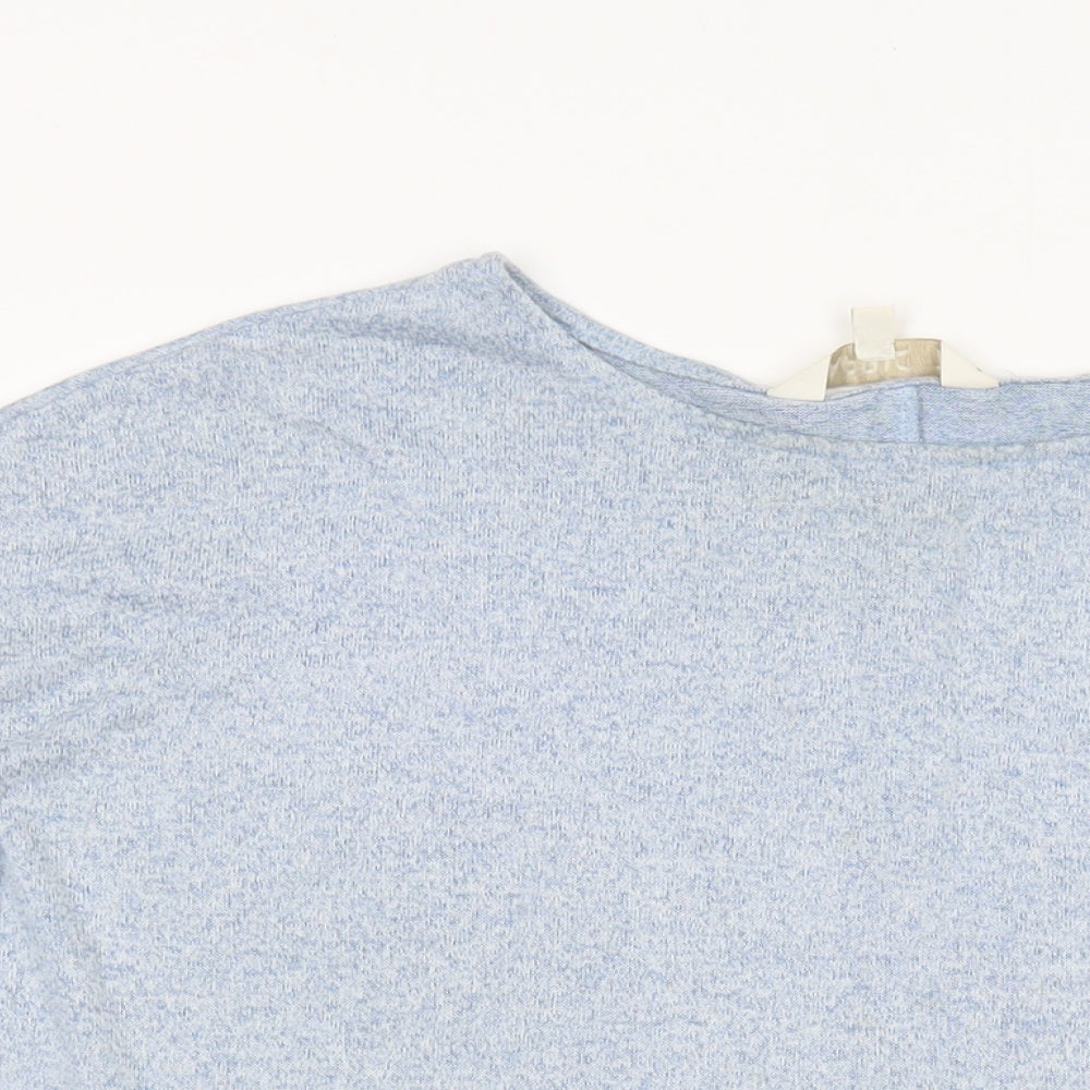 Womens UK Size 12 Apricot Blue Basic Blouse