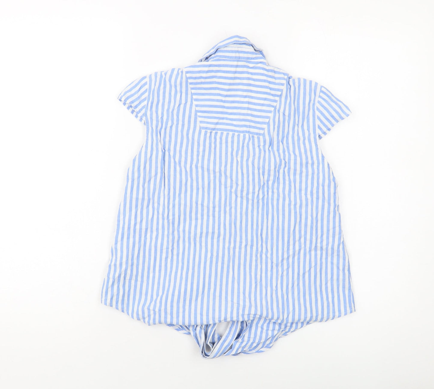 Womens UK Size 8 Esprit Blue Cropped Button-Up