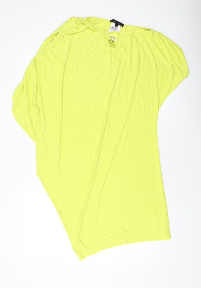 Womens UK Size S BCBGMAXAZRIA Yellow Tunic Blouse