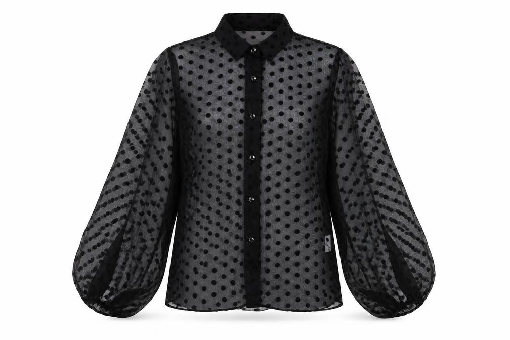 Womens UK Size M IVIVI Black Basic Button-Up